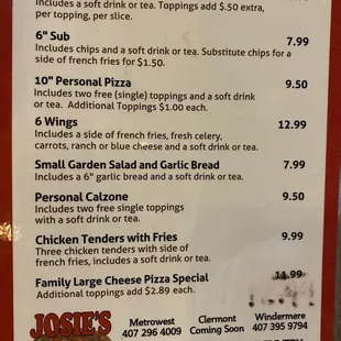 Lunch specials