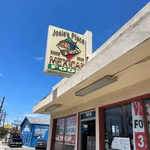 the front of the restaurant