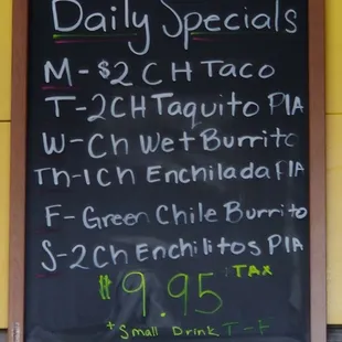 Daily Specials 1/28/23
