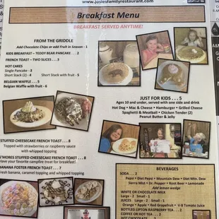 breakfast menu