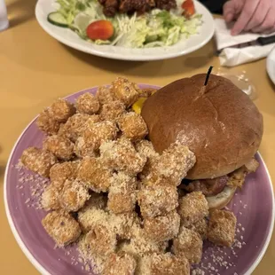 Garlic Parmesan tossed tots