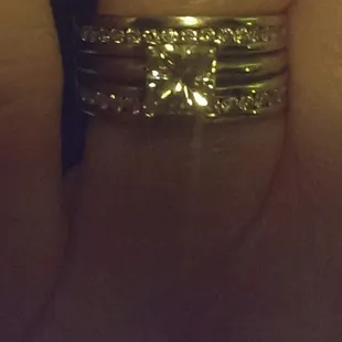 Joslin's did a great job of matching my wedding band and soldering the bands to my engagement ring. Beautiful!