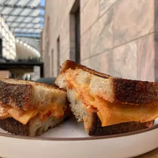 Kimchi grilled cheese sandwich
