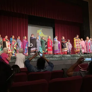 Wearing blanket conversation and show