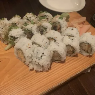 Shrimp tempura roll and Manhattan roll