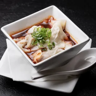 shrimp &amp; chicken Szechuan chili wontons