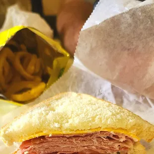 5/5 Loaded w/ Country Ham!  Freshly grown tomato, lettuce, onion, American Cheese &amp; Mayo.  The best!