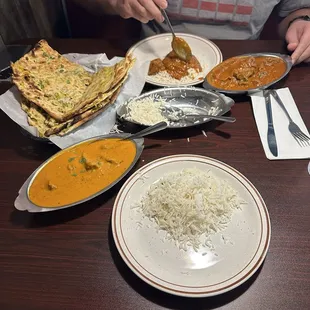 Lamb Tikka Marsala and Lamb Vindaloo