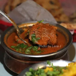 Goat meat inside Goat Curry ($16.99) - good but very little meat