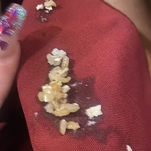 Egg shells in rice