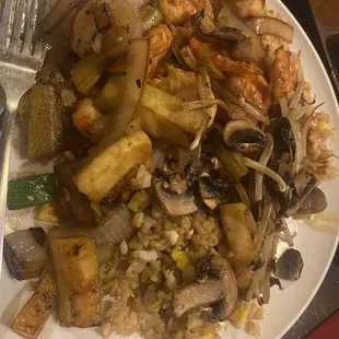 Bad food quality  Egg shells in the rice