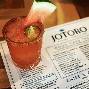 Watermelon margarita.