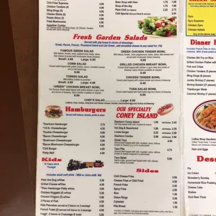Menu Side 1