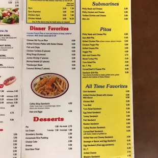 Menu Side 2