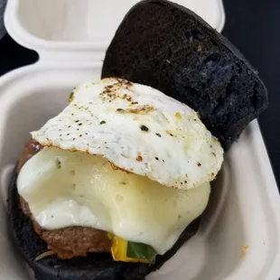 My Breakfast Burger...overeasy..." to go"