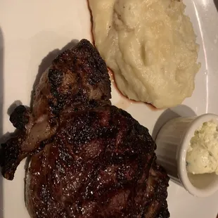 Perfectly Cooked Ribeye and Creamy Mashed Potatoes