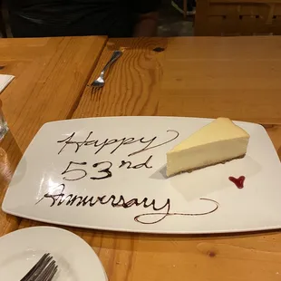 Cheese cake for our Anniversary  Delicious!
