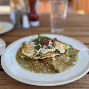 Made to order Chilaquiles from buffet