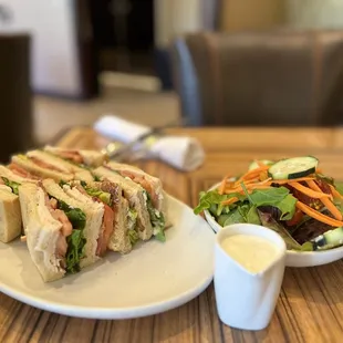 Club Sandwich w Side Salad (instead of waffle fries)