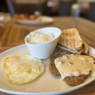 Chicken Fried Steak w Rice (sub for potatoes)