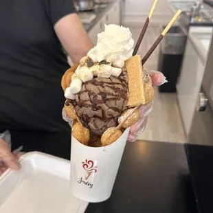food, waffles