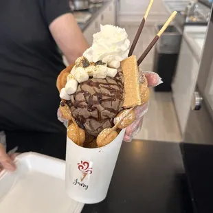 food, waffles