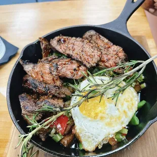 Teriyaki steak and eggs