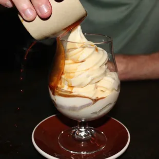 The Affogato is made with a rotating soft serve &amp; a shot of espresso.