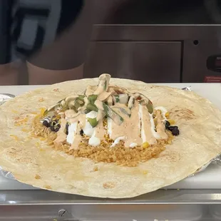 The making of my burrito