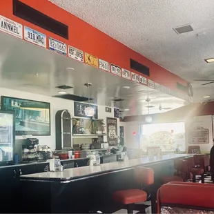 Interior of Jovi's Diner.