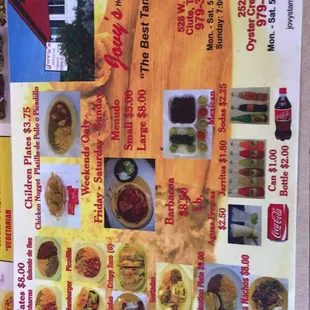 lunch menu