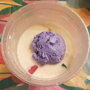 a purple ice cream