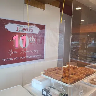 a display of pastries