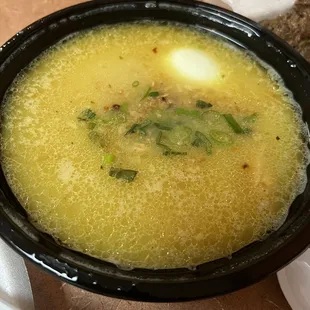 Arozcaldo with chicken and egg