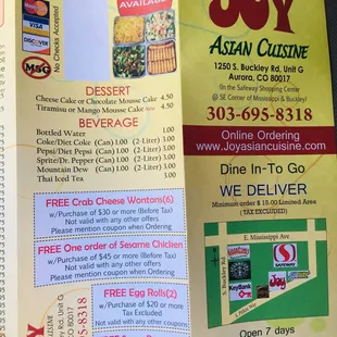 Menu 2019