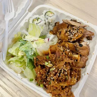 Chicken and Pork bento