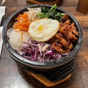 Spicy Pork Hot Stone Bowl