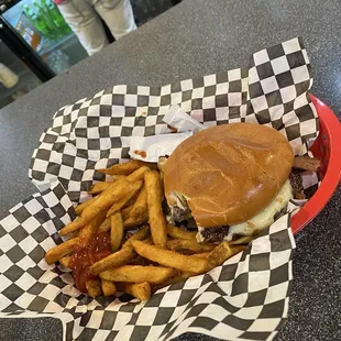 The joy burger combo.