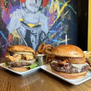 Shrimp burger and Joy Burger - DELICIOUS