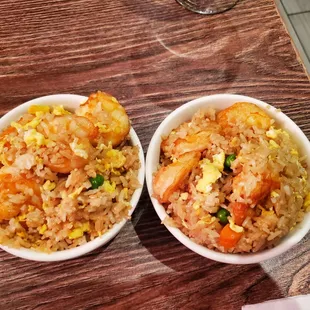 Fried rice that comes as a choice of rice (white, brown or fried). Upgraded and had them add shrimp to it.