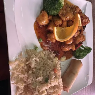 C14. Orange Chicken lunch special