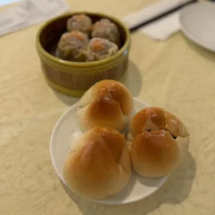 Siumai and Baked BBQ Pork Bun