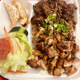 Chicken and beef combo