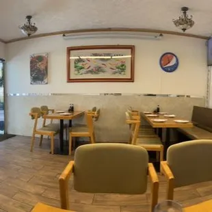 The clean and configurable dining area