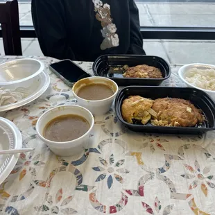 50. House Special Egg Foo Young steamed rice