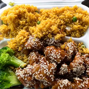 Sesame Chicken  with fried rice