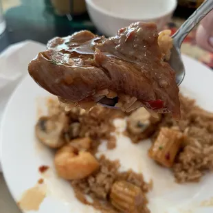 Beef. Look at that. Part of the Hunnanan combo.