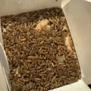 Shrimp fried rice no egg