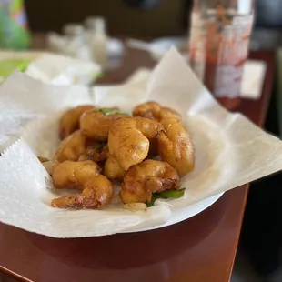 a plate of food on a table