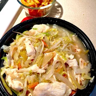 Meh. It&apos;s Chicken Chow Mien. Not something I&apos;d order again, way too bland and mushy. Decent size for lunch. Crispy Noodles were ok.